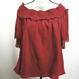 Lane Bryant Plus Size Off Shoulder Top 26/28